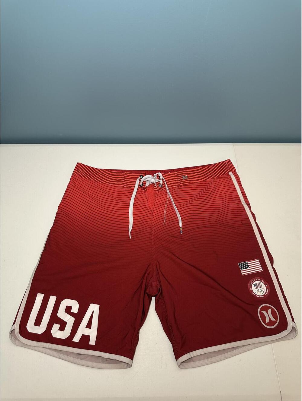 Hurley Phantom 2016 USA Olympic Team Shorts Size 34W
